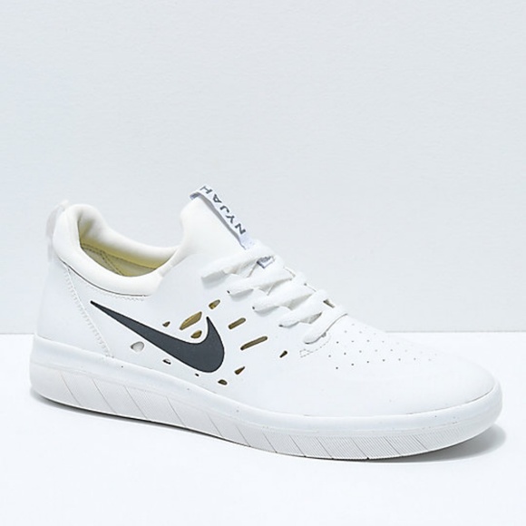 Nike Other - Nike SB Nyjah Free White Skate Shoes